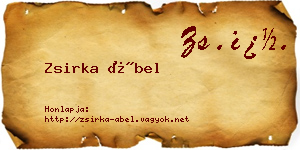 Zsirka Ábel névjegykártya